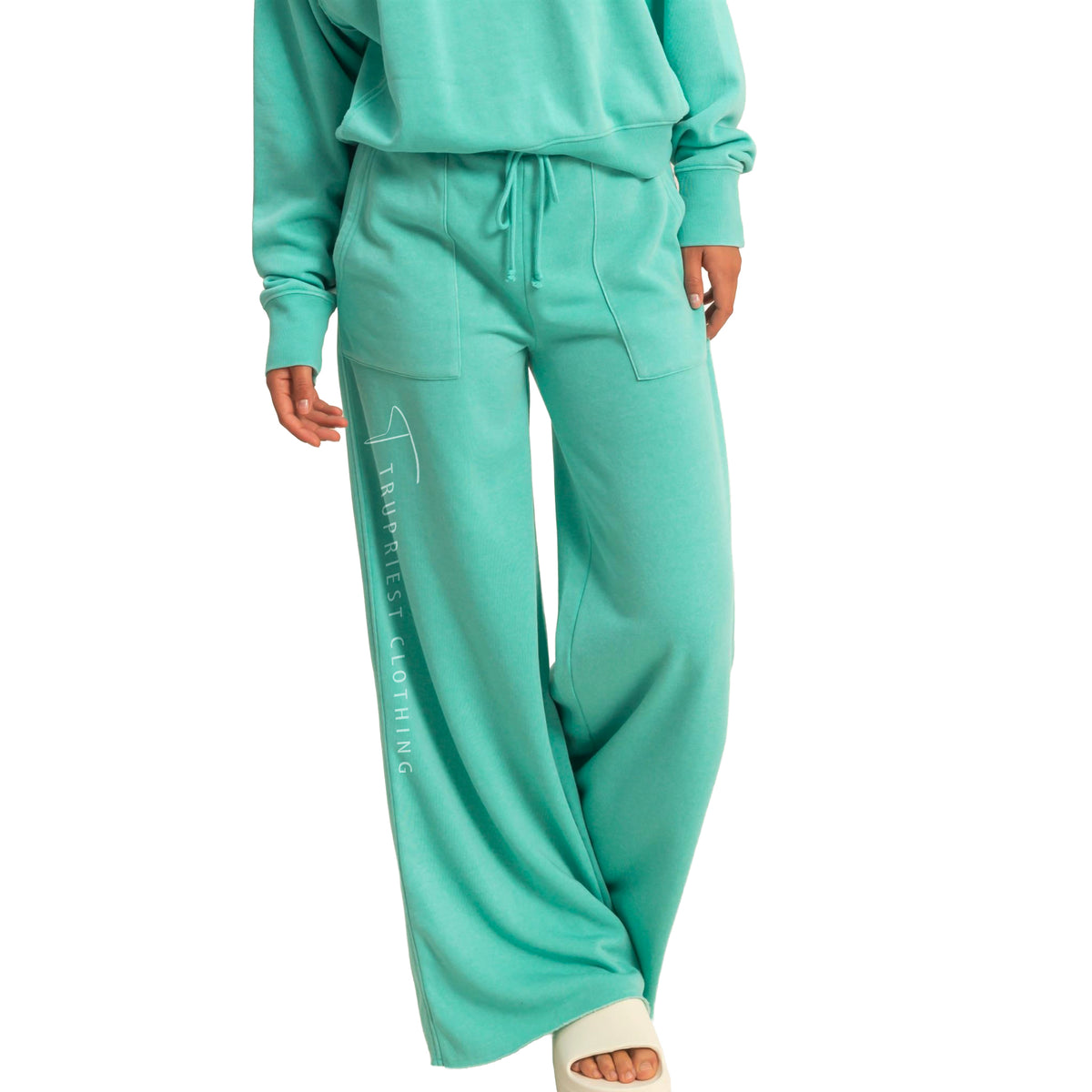 French Terry Wide-leg Pants